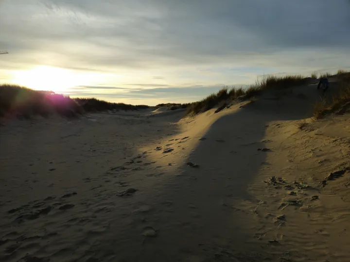 Oostnieuwkerke duinen wandeling in de koude (België)